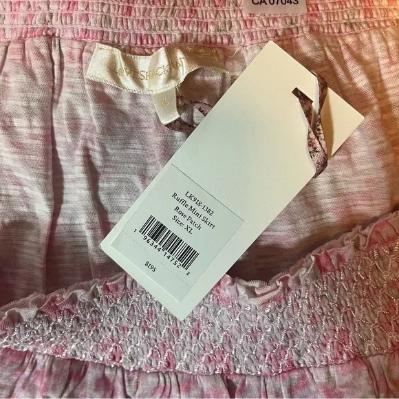 NWT LoveShackFancy Ruffle Mini Skirt Rose Patch - Picture 11 of 13